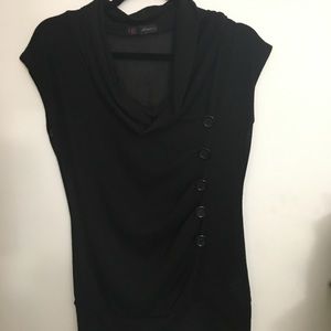 NWOT cowl neck side button top